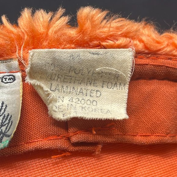 Vintage 1950's Duck Bay Hunter Orange Winter Cap with Ear Flaps Size M - Picture 8 of 9